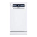 Candy Rapidò CF0C7SB0FW Lavavajillas 45 CM, 10 Servicios, Digital, Wi-Fi, 8 Programas, Tecnología Antibacterias, 47DB, Indicador Sal y Abrillantador, Cesto Superior Ajustable, Inicio Diferido, Blanco