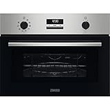 Zanussi ZVEEW5X1 Microondas integrable multifunción 1000W, Grill 1200W, Reloj electrónico programable, Mandos fijos, Calientamiento rápido, Antihuellas, Inox, Clase A+, 42 Litros