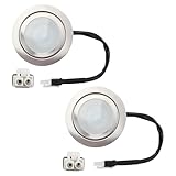 Kopinma Luces para Campana Extractora de 12 V CC y 1.5W con Enchufe el Macho, Paquete de 2 X Luces LED Empotradas para Estufa de Armario, Bombilla para Cocina