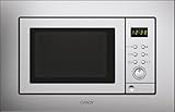 Candy MIC201EX, Microondas integrable con grill, 20L, Digital, Con marco, 8 programas automáticos, Plato giratorio 24,5cm, Descongelación tiempo y peso, 800W/1000W, Acero inoxidable antihuellas