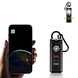 ICODI Localizador GPS Rastreador 4 en 1 con Alarma Defensa Personal 130 dB,sin Tarjeta SIM ni Suscripción, sin Límite Distancia,Luz Intermitente Emergencia y Linterna Led, Compatible Solo con iOS