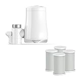 Tappwater EcoPro - Filtro de agua para grifo, sistema de filtración de agua en 5 etapas, filtra más de 100 sustancias, incluyendo cloro, cal y mal sabor (4 recambios incluidos)