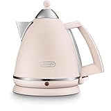 De'Longhi Argento Flora KBX3016.PK - Hervidor de agua, base giratoria 360° y organizador de cables, color rosa