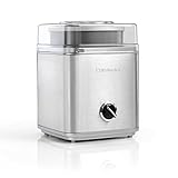Cuisinart ICE30BCE Heladera 2 L, Helados cremosos, Sorbetes y Yogur Helado en Solo 25 Minutos, automático, fácil de Usar, Tapa Transparente, 35 W, 2 litros, Acero Inoxidable