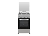 Svan Cocina de Butano con Horno 55 Litros Inox SKG4500X - 4 Zonas de Cocinado, Horno con Grill, Kit Conversión Gas Natural, Acabado en Acero Inox