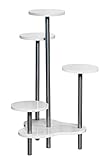 Kesper Soporte para Flores 17278 con estantes de aglomerado Lacado Blanco, Estante para Flores, 64,5 x 72,5 x 46 cm