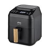 Ufesa AF2850 Fryin' Free Freidora de Aire Sin Aceite, 6 Programas, 1200W, 2.8L, Panel Táctil, Temporizador, Temperatura 80ºC - 200ºC, Sin BPA, Cubeta y Bandeja Anti-Adherentes, Cuerpo/Asa Tacto Frío