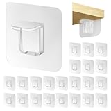 24 Piezas Soporte Estantes Adhesivos, Soporte de Estante Sin Perforaciones, Soporte Balda Adhesivo Transparente, Soporte Balda Autoadhesivas, para Armarios, Zapateros, Gabinetes