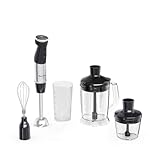 Batidora de mano Moulinex Quickchef+, cuchillas con tecnología Powelix, accesorio batidor picador XL 5 en 1, modo silencioso, 2velocidades variables, DD67L810