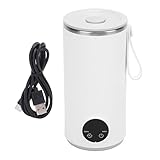 Hervidor eléctrico de viaje, inalámbrico, 6000 mAh, recargable, portátil, mini hervidor de camping de 400 ml, hervidor eléctrico de acero inoxidable, 4 engranajes, hervidor de agua caliente de viaje