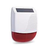Sirenas de Seguridad Solar inalámbricas, Sonido de 120 DB, función Flash LED, batería de Larga duración, para disuadir a los Intrusos, Compatible con el Sistema de Seguridad para el Hogar WiFi