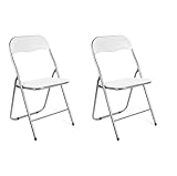 FERRETERIA LEPANTO Silla Plegable, Asiento Auxiliar Acolchado, Silla Ideal para Cocina, Comedor, Salón, Dormitorio - 44 x 45 x 80 cm (2, Blanca)