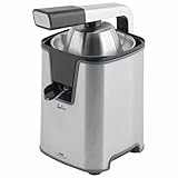 JATA JEEX1155 - Exprimidor de Naranjas Electrico 600 W. Con brazo. Doble cono para todo tipo de frutas. Desmontable. Fácil limpieza. Silencioso. Cuerpo acero inox.