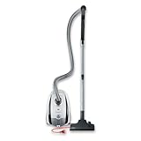 Severin BC 7035, Aspiradora de suelo con bolsa, incluye cabezal para parquet y set de 2 accesorios, S´POWER snowlight, blanco y gris
