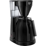 Melitta Cafetera de Goteo Therm II con Jarra Isotérmica, Función Easy Click, 1L de Capacidad, Negra, 1023-06, 1050 W, 1 Liter, Plástico