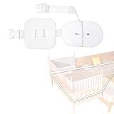 Mikiuly Correa para Cuna de Bebé,6M Correa para Camas Auxiliares,Fijación de Cuna Auxiliar,Universal para Camas Somier Blanco Accesorios,Protector Cuna Fijación de Auxiliar Accesorios de Cama