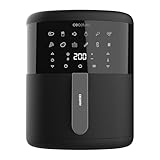 Cecotec Freidora sin Aceite de 5,5 L de Aire Caliente Cecofry Full Inox Negro 5500 Pro. 1700 W, Dietética y Digital, Panel Táctil, Acabados en Acero Inox, Tecnología PerfectCook, Termostato, 8 Modos