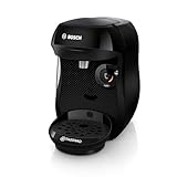 Bosch - Cafetera Multibebida Tassimo Happy Friendly, Pastillas Descalcificadoras incluidas, Hasta 70 bebidas, OneTouch, INTELLIBREW™, Negro, TAS102EA