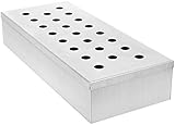 com-four® Fumador para ahumador, asador de bolas y de gas - Smokerbox para un gran sabor de humo en la barbacoa - hecho de acero inoxidable