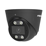 Foscam - Cámara Domo IP Exterior PoE 5MP con focos Luminosos y Sirena T5EP, Color Negro