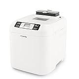 H.Koenig Panificadora BAKE340,12, 2 Tamaños de Pan, Dispensador de Cereales, Programa Sin Gluten, Brioche, Mermelada, Funciones de Inicio Retardado y Mantener Caliente, Pantalla LCD, 550W