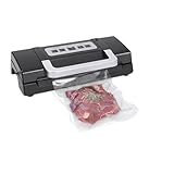 CASO HC170 - Envasadora al vacío doméstica - Potente capacidad de vacío de 9 L/min - costura de soldadura de 2,5mm, muy gruesa y resistente - Maquina al Vacio de Alimentos - negro