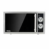 H.Koenig VIO7 Microondas con Grill, Potencia 900 W y Potencia Grill 1000W, 23 litros, Temporizador hasta 30 min, 5 Niveles de Potencia de Calentado, Modo Grill y Descongelador, Plato Giratorio 27 Cm,