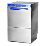 Cleiton® Lavavajillas Industrial Hosteleria | 40x40 | 2 Programas de lavado | 2730W | Lavado en 2 minutos | 465x565x720 mm | Voltaje 220V | 3 Cestas de 400x400 mm
