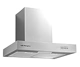 Orbegozo DS 56160 B IN - Campana extractora 60cm, acero inoxidable, capacidad de extracción 644,6 m3/h, filtros de aluminio desmontables, 3 niveles de potencia