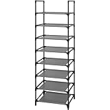 edihome, Zapatero Estrecho, 8 Niveles, (46 X 27 X 141 cm), Organizador Zapatos, Zapateros Estrechos y Altos, de Plastico, Vertical, Estanteria, Show Rack, Sapateira (8 Baldas)