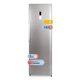 UNIVERSALBLUE Congelador Vertical No Frost 185 cm Inox 282L - 4 Cajones Grandes, 4 Estrellas Congelación, Sistema Silencioso, Plateado, ENVÍO + SUBIDA A PLANTA INCLUIDOS
