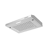 CIARRA CAW6903A Campanas Extractoras Cocina 60cm 220m³/h 75W 3 Velocidades de Extracción Luz LED Extractor Cocina-Blanco