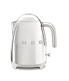 SMEG KLF03SSEU Hervidor eléctrico, 2400 W, 1.7 litros, 44 Decibeles, Plastic, Black