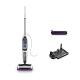 Shark SteamPickUp Mopa de vapor 3 en 1 para suelos duros, limpieza libre de químicos, separa residuos húmedos y secos, con cepillo giratorio y soporte, base de almacenamiento, 420 ml, blanco, SD200EU