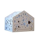 Liline - Casa de interior para perros de madera, jaula para perros moderna, muebles para perros, casa para gatos de interior, sofá de madera, cama para perros y gatos