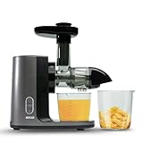 Sogo Licuadora para Verduras y Frutas de Prensado en Frío 150W - Extractor de Zumos y Verduras con Colador - Licuadora con 2 Jarras para Jugo y Pulpa - Licuadora de Prensado en Frío Potente Sin BPA