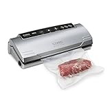 CASO VC 10 - Envasadora al vacío doméstica compacta - Maquina al Vacio de Alimentos - Costura de soldadura de 30 cm de largo y estable - Aplicación gratuita Food Manager - plateado
