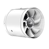 Ventilador de Extracción de Baño 150 mm Ventilador Extractor de Aire Cocina, 500 m3/h Ventilador de Metal Industrial Silencioso