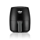 Ufesa Fry4two Freidora de Aire sin Aceite de 2L, 6 Programas, 1200W, Temporizador, Temperatura 80ºC - 200ºC, Sin BPA, Cubeta y Bandeja Anti-Adherentes, Cuerpo/Asa Tacto Frío, Negra