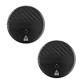 ThreeH Alarma Sensor de Vibración 125dB Fuerte Delgado con Baterías Sensibilidad Ajustable Luz Indicadora LED para Puerta Ventana Blanco 2 Paquetes
