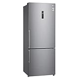 LG GBB567PZCMB1 - Frigorífico Combi No Frost, de 185 cm y 499 L, Frigorífico LG con Congelador, Frigorífico con Función DoorCooling, Compresor Smart Inverter y App, Color Inox Antihuellas