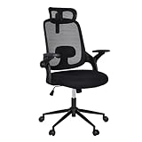 Silla de Oficina Ergonómica, de Escritorio, Ejecutiva, Giratoria con Ruedas, de Juegos, de Malla Transpirable, con Reposacabezas y Apoyabrazos Ajustables, Soporte Lumbar para Oficina, Casa