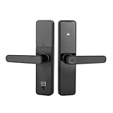 Cerradura de puerta inteligente, 5 modos de desbloqueo, alarma antirrobo, modo de contraseña silenciosa, ideal para hogares, hoteles, oficinas, escuelas y garajes