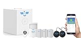Alarma para casa inalámbrica, antirrobo para casa con alarma para puerta de entrada, antirrobo, sensores de alarma inalámbricos para puertas y ventanas, control WiFi, alerta de falta de corriente