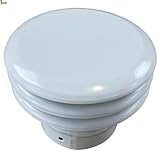 BricoLoco.com Sombrerete deflector antirrevoco Ø 125 mm., caldera, campana extractora o chimenea. Deflector de 3 aros para salida de aire, humos o gases. Chapa lacada en blanco (Ø 125 mm)
