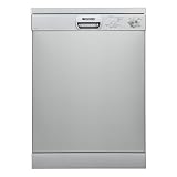 Wonder Lavavajillas 60 cm Inox WJ12600EX. 1900W, 12 Cubiertos, 2 Bandejas, 5 Programas, Control Electrónico, Función Stop&Go, Secado Super Active, Bajo nivel Sonoro, Eficiencia Energética Clase E