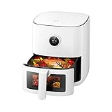 Xiaomi Smart Air Fryer Pro - Freidora sin Aceite de 4L de Capacidad, 1600W, Más de 100 Recetas Disponibles, Pantalla OLED, Temperatura Regulable 40°C-200°C, Blanco (Versión ES + 3 años de garantía)