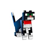 Mattel Minecraft Serie de Diamante Gato con Esmoquin, Figura de acción con Horno Que Parpadea, Pluma y trozo de Bacalao, diseño pixelado, Juguete Regalo para niños y niñas +6 años, HTM07