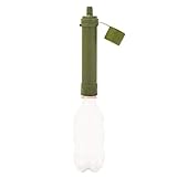 Lixada Filtro de Agua Portátil Sistema de Filtración de Agua Mini para Emergencia Supervivencia Acampada Viaje Mochilero 1/2pcs 1500L (165 * 30mm-Verde)