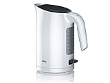 Braun Household WK 3110 WH - Hervidor de agua (capacidad de 1,7 l, 3000 W, sistema de cocción rápida, filtro antical, gran indicador de nivel de agua, sin BPA, color blanco